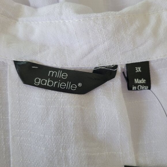 Mlle Gabrielle White Button-Down Tunic Dress (Size 3X) - Picture 6 of 9